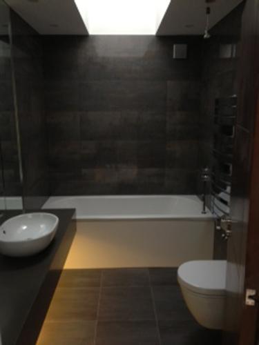 inside a new house- kitchen bathroom